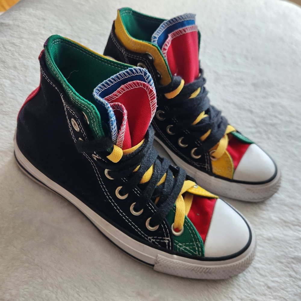 Converse Chuck Taylor All Stars Multi Color Double Uppers Womens‎ 6 Mens 4